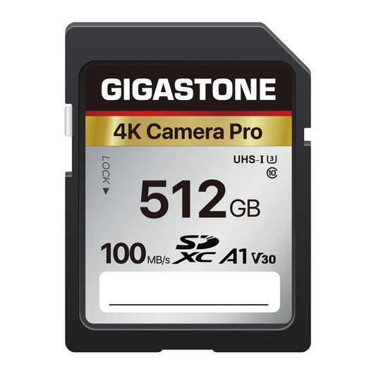 【5-Years Data Recovery】 GIGASTONE SD Card 512GB Memory Card 4K Pro Series Speed Up to 150MB/s Compatible with Canon Camcorder, SDXC A1 V30 UHS-I