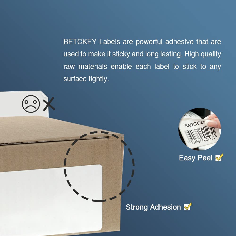 BETCKEY - Compatible Continuous Label Replacement for Brother DK-2210 (1-1/7" x 100'), Use with Brother QL Label Printers [20 Rolls]