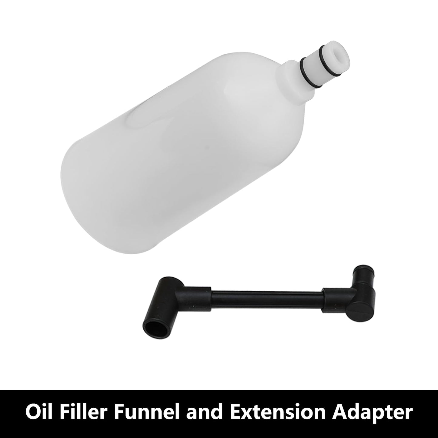DPTOOL Oil Funnel Set for Engine Change - Automotive Dispenser Kit With Flexible Extension and 14 Cap Adapters Compatible With GM, Ford, VW, BMW, Audi, Land Rover Etc