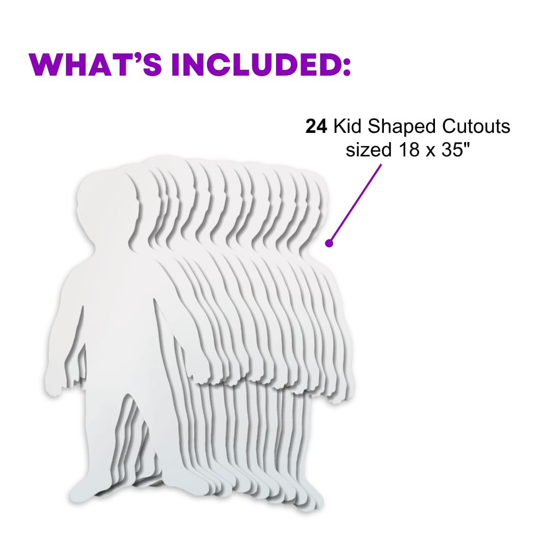 Roylco Big Huge Fingerpaint Shapes Big Kids - 18 x 35 in - Pack of 24