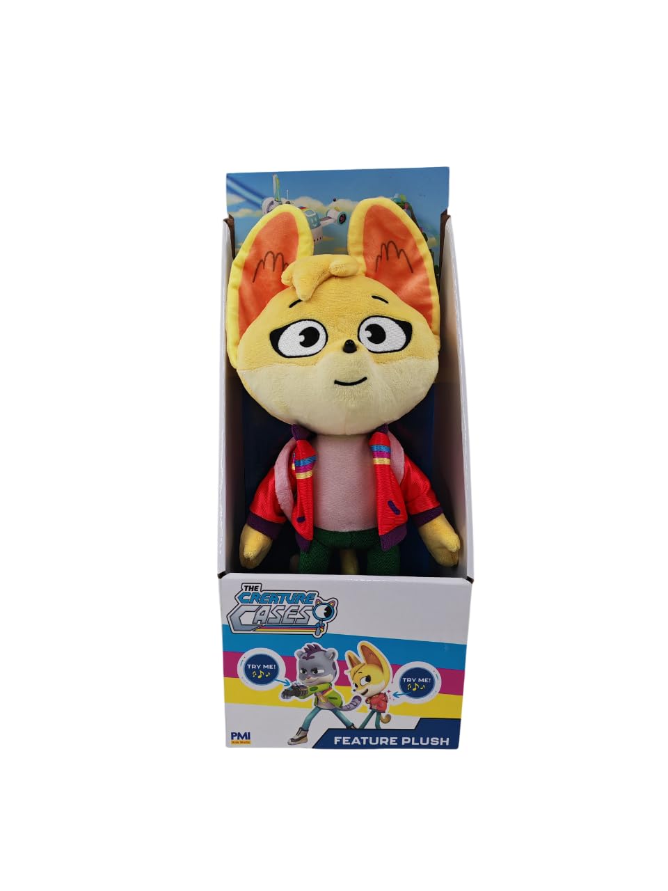 The Creature Cases 16-Inch Feature Plush – Kit Casey Musical Backpack Deluxe Cuddle Toy with Sound Effects, Soft Fabric, and Collectible Design by PMI Toys (Kit Casey)