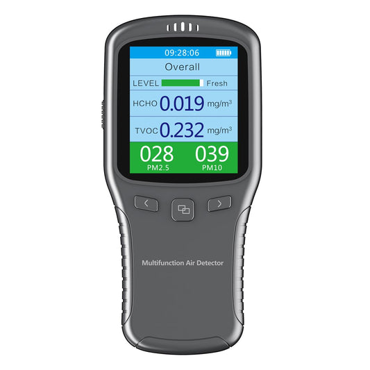 Air Quality Monitor Indoor, 5 in 1 Formaldehyde Detector, voc Meter, Detect Indoor HCHO,TVOC,AQI,PM2.5,PM10. Colorful LCD Screen & USB Charging