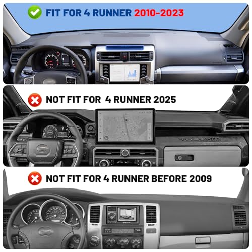 Surfcabin No-Drill Magnetic Dash Phone Holder for 4 Runner 2023 2022 2021 2020, Full Metal Heavy-Duty Console Extension Dash Phone Mount Compatible with 5th 4Runner 2010–2023, Fits Most Smartphones
