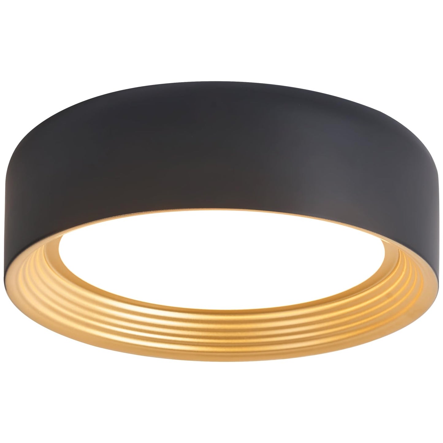Suenigle Dimmable Modern LED Flush Mount Ceiling Light,11.8 Inch 5CCT 24W/3000K-6000K,Minimalist Round Black and Gold Close to Ceiling Lighting Fixtures for Kitchen,Hallway,Laundry Room,Entryway,Porch