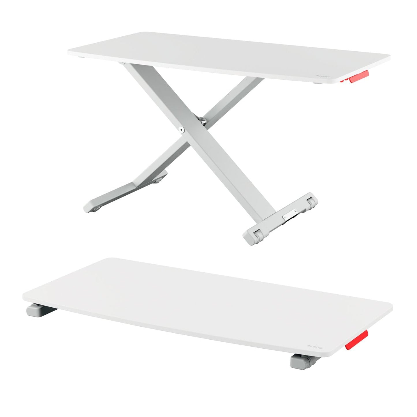 Leitz Ergo Standing Desk Converter, Adjustable Sit to Stand Up Desk Workstation, Monitor Riser, Holds Laptop and Mouse (65330085-NA)