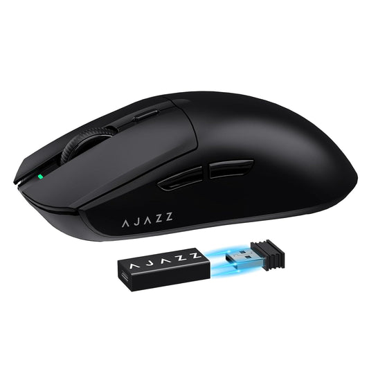 A.JAZZ AJ139 G Pro 4K Wireless Gaming Mouse Ultra-Lightweight with Dual Mode-Type C Wired/2.4Ghz USB Receiver up to 26000DPI 6 Programmable Button Ergonomic Symmetric for PS4 Xbox PC Mac Gamer(Black)