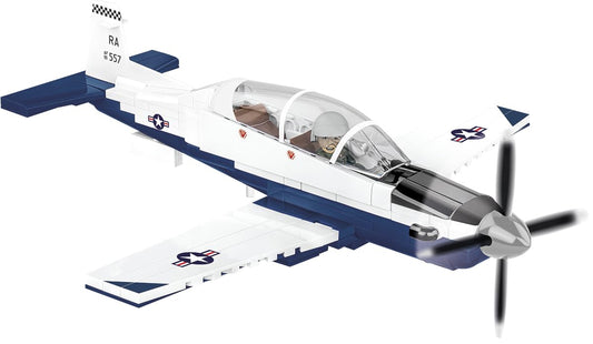 COBI Action Town Beechcraft T-6 Texan II Plane, Black & White