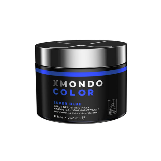 XMONDO Color Super Blue Depositing Mask & Semi-Permanent Blue Hair Dye | Infused with Bond Booster Technology & Hyaluronic Acid for Nourishment, Revitalization & Repair, Vegan Formula, 8 Fl Oz 1-Pack