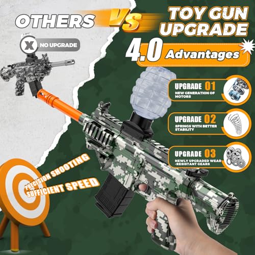 Electric Gel Ball Blaster Toys-Eco-Friendly Splatter Ball Blaster,Automatic Outdoor Games Toys for Activities Team Game(Green)