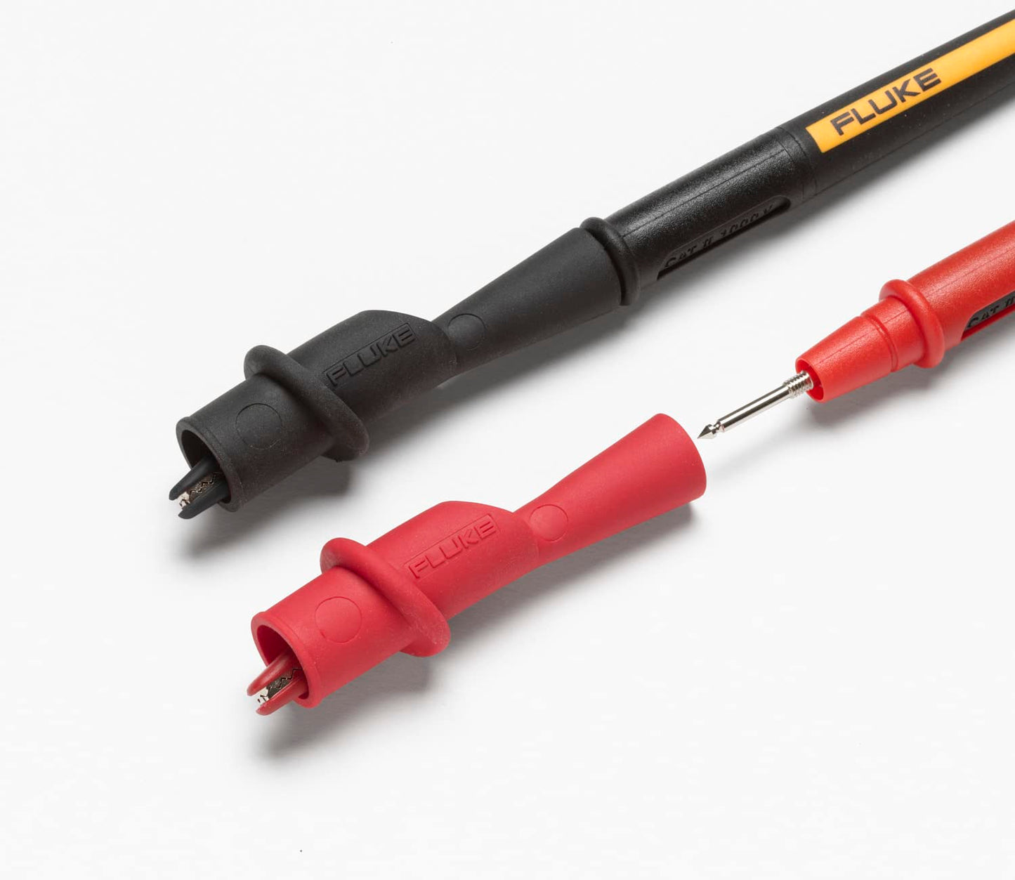 Fluke AC175 Threaded Slide-On Alligator Clip Set with Flexible Boots