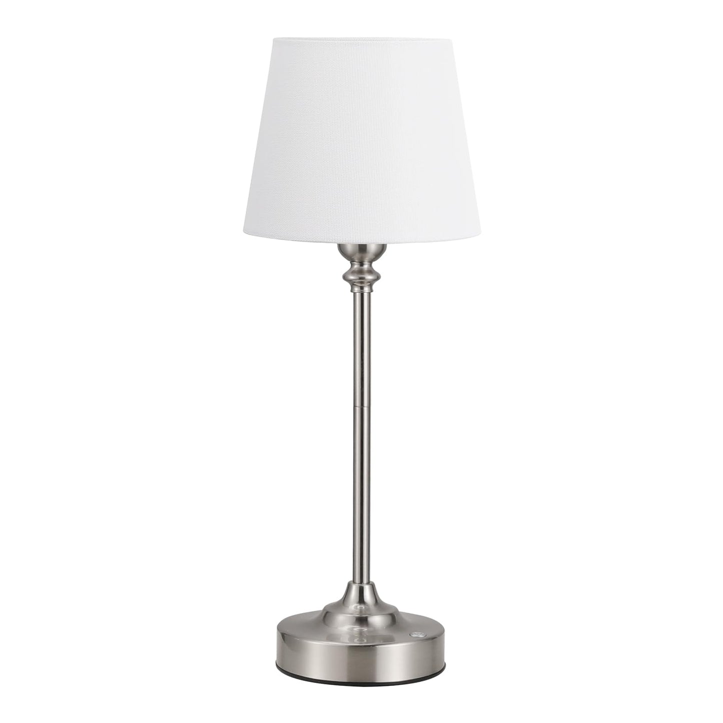 Kakanuo Cordless Table Lamp Rechargeable Silver - 1 Pack 4000mAH Battery Operated Lamp for Decor, 3000K Stepless Dimming Touch Control Wireless Lamp for Bedroom, Dining Table, Counter, Living Room