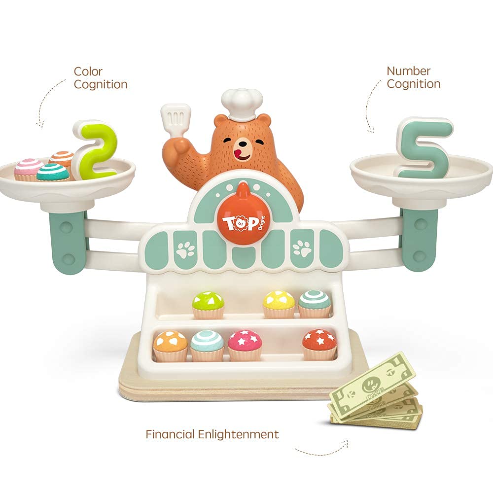 top BRIGHT Balance Math Set for Kids, STEM Toys for 3 Year Old Girls, Gifts for Kids, Balance Counting Toys, Educational Learning Toys