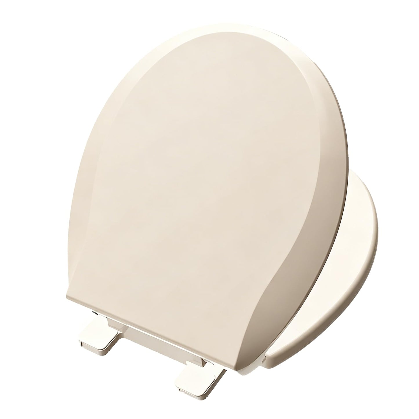 Aünsffer Round Toilet Seat Almond, Toilet Seat 16.5 inch Soft Close, Premium PP Material Easy Clean, B2B Available, Elegant Design, Almond