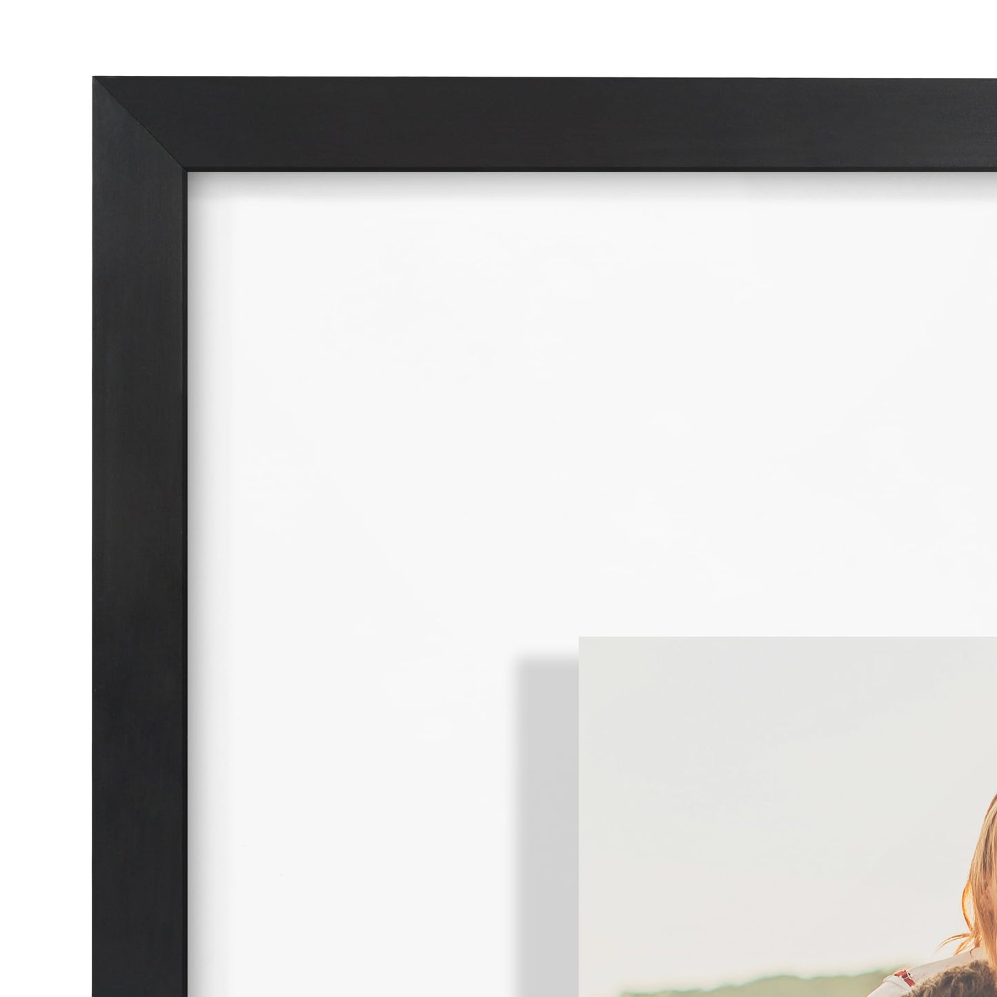 Americanflat Aluminum 16x20 Floating Picture Frame with Shatter-Resistant Glass - Use as 11x14 Picture Frame or Display 16x20 Photo - Signature Float Collection - Photo Frames for Wall Display - Black
