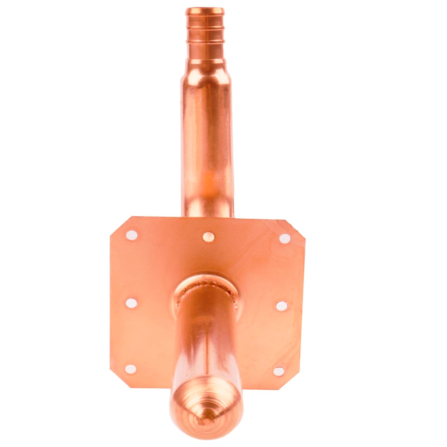 WHK 10 Packs 1/2 Inch Copper PEX Stub Out Pex-B Copper Stub Out Elbow with Wall Flange with Wall Flange 1/2" x 6"