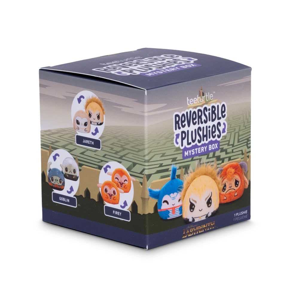TeeTurtle Labyrinth 3" Reversible Plushie Blind Box - Cute Kawaii Soft Mystery Stuffed Animal - Set of 12