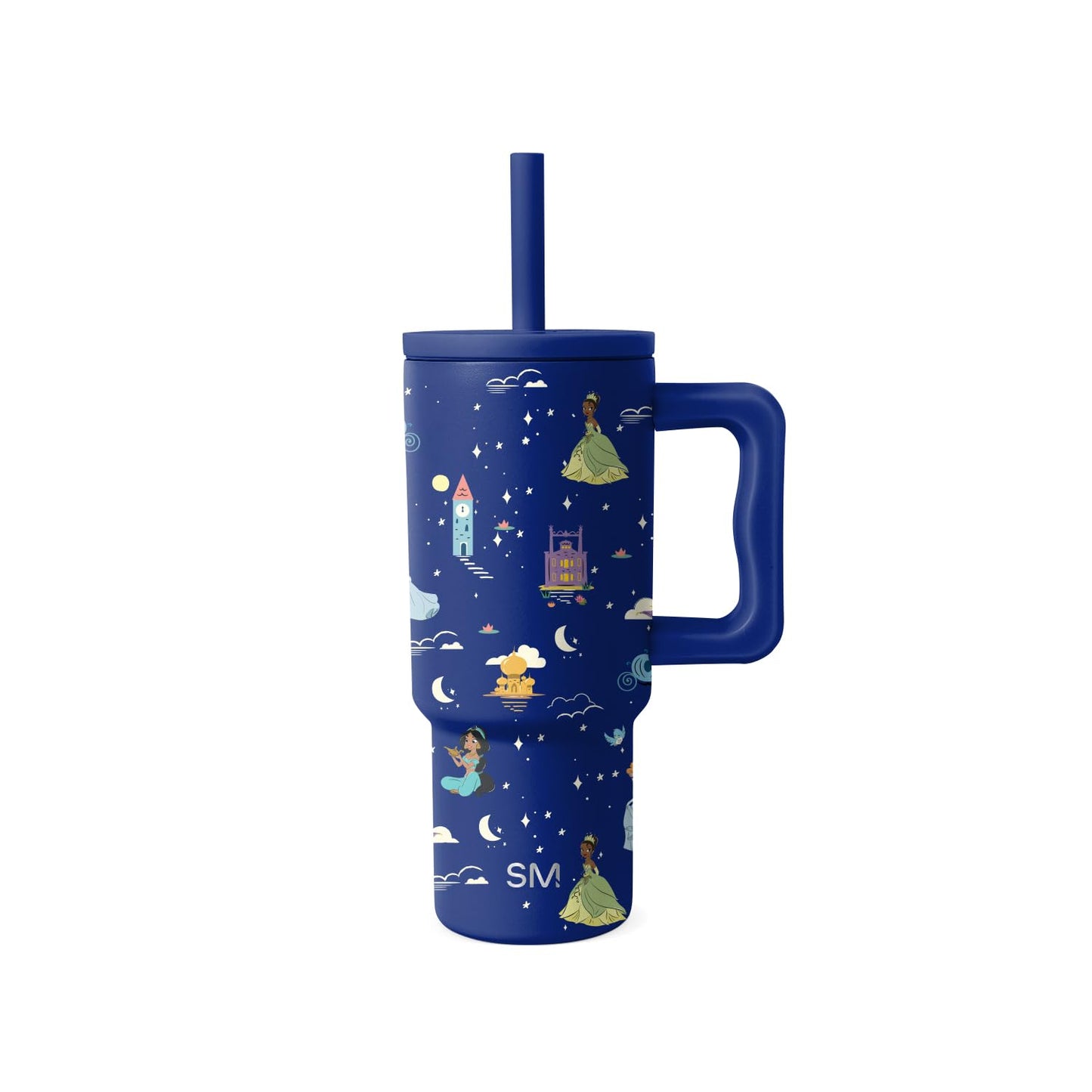 Simple Modern Disney Kids 24 oz Tumbler with Handle and Silicone Straw Lid | Spill Proof and Leak Resistant | Stainless Steel Bottle | Gift for Kids Boys Girls | Trek Collection | Princess Dreams