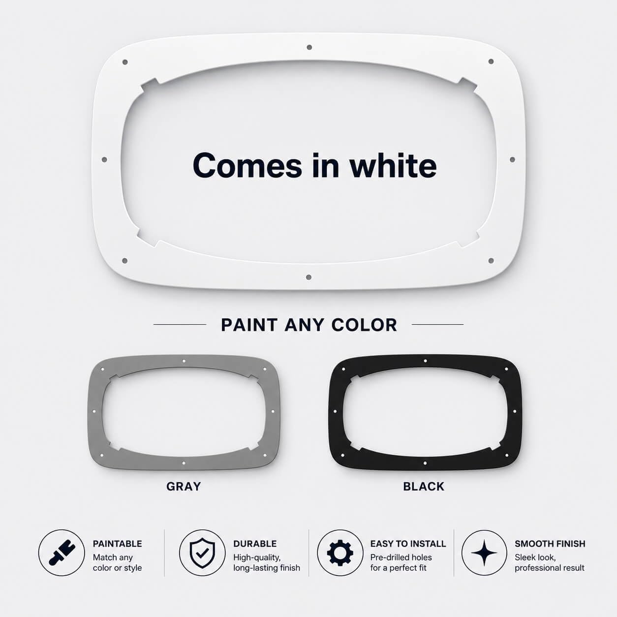 AC Vent Exhaust Hose Adapter Plate for DIY Window and Sliding Doors compatible with Midea Duo