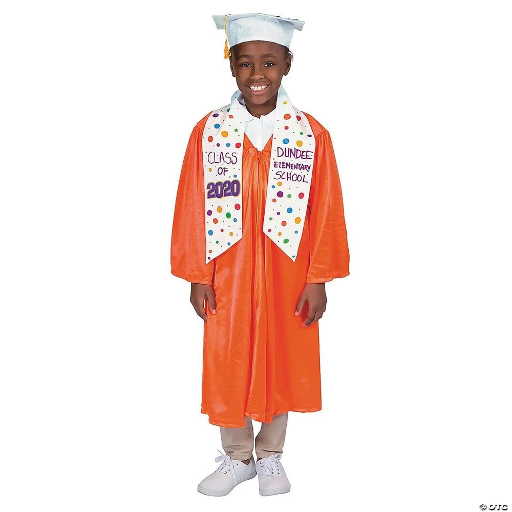 Fun Express White Graduation Cap DIY 12 Pack - Kindergarten Preschool Graduation Supplies for Kids | Customizable Blank Caps with Yellow Tassels for 2026 Ceremonies