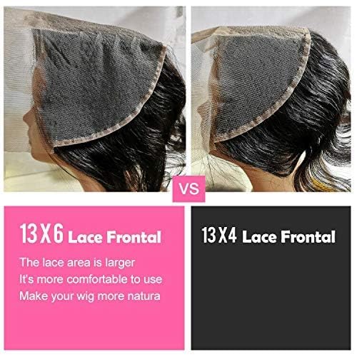 13x6 Frontal 16 Inch Body Wave Lace Frontal 100% Human Hair Ear to Ear lace Frontal 13x6 Body wave hd Transparent Lace Frontal Only with Baby Hair 180% Natural Color
