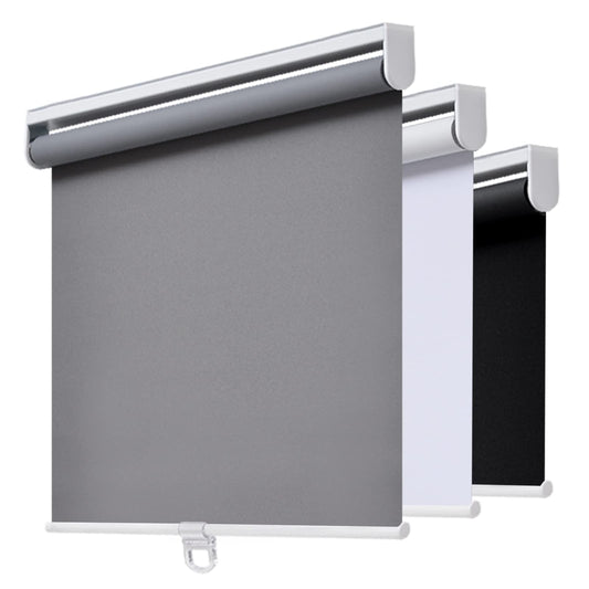 AOSKY Cordless Roller Shades Blackout Blinds for Windows Room Darkening Rolled Up Shades with Spring System, UV Protection Window Shades Door Blinds for Home and Office (40" W x 72" H, Grey)