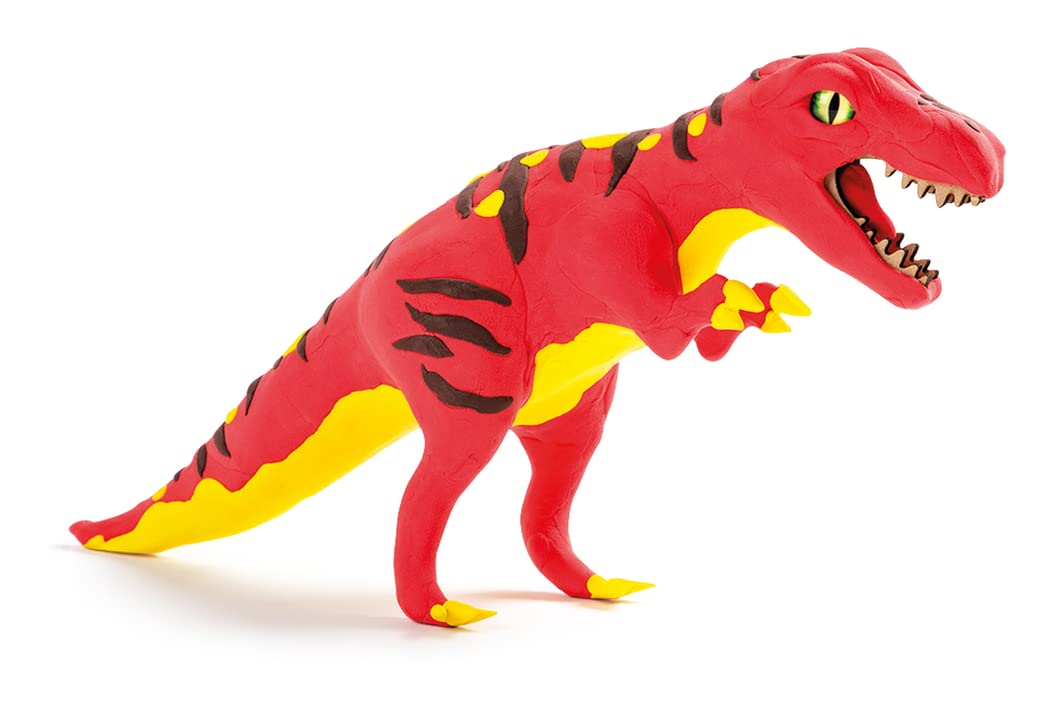 Maped Creativ Dinos Factory T-Rex Wooden Skeleton to Assemble Modelling Dinosaur Figurine with Hardening Paste for Creative Hobbies from 6 Years