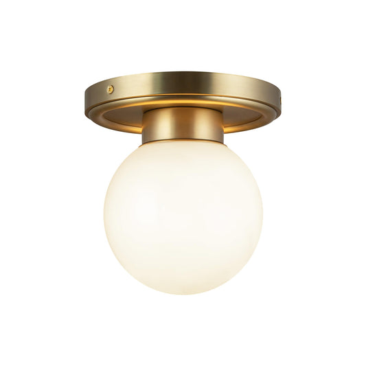 Alora Mood SF407306BGGO Fiore Semi Flush, 1-Light 1 Watts, Brushed Gold/Glossy Opal Glass