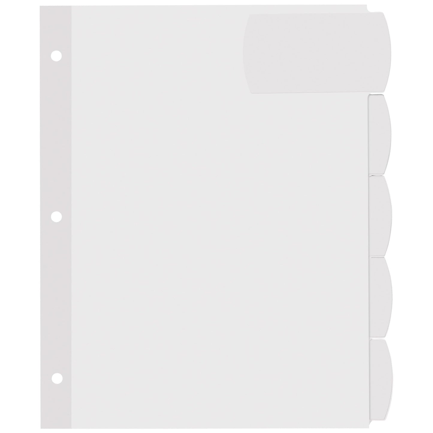 Avery Big Tab Printable Large White Label Dividers for 3 Ring Binders, 5 Tabs per Set, White, Great for Office Supplies, School Supplies, Organizing, and More (20 Sets of 14440)