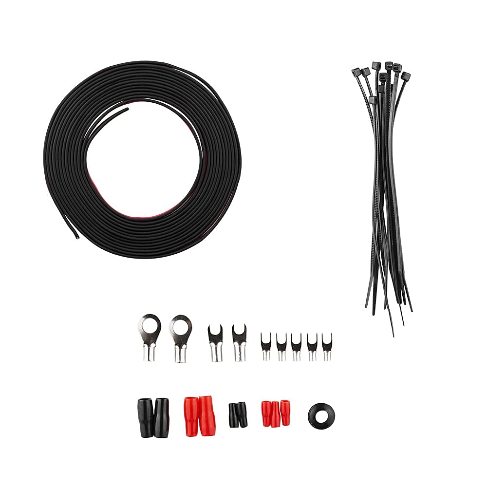 DS18 AMPKIT4 4 Gauge Amp Installation Wiring Kit - Amplifier Installation Kit 4 GA - A Car Amplifier Wiring Kit Simplifies Wire Connections and Delivers Power to Your Radio, Subwoofers, and Speakers