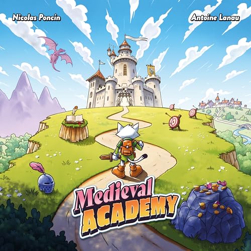 Blue Cocker: Medieval Academy (Second Edition) - Card Drafting, Strategy Board Game, Chivalry, Tournaments & Adventure, Ages 8+, 1-5 Players, 30 Min