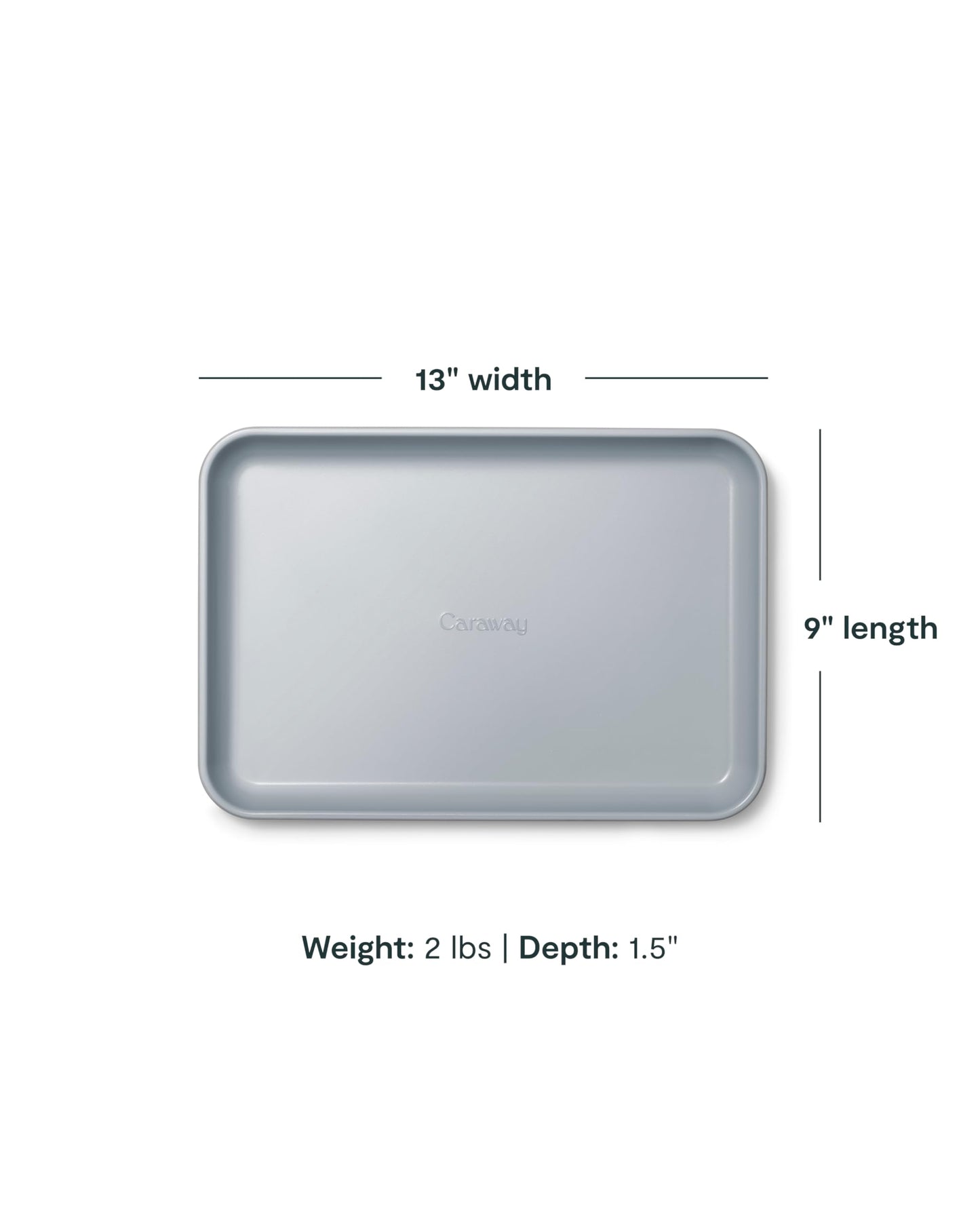 Caraway Nonstick Ceramic Small Baking Sheet (9x13”) – Non-Toxic, PTFE & PFOA Free – Oven Safe – Aluminized Steel Core – Mini Sheet Pan for Baking, Roasting & More - Gray