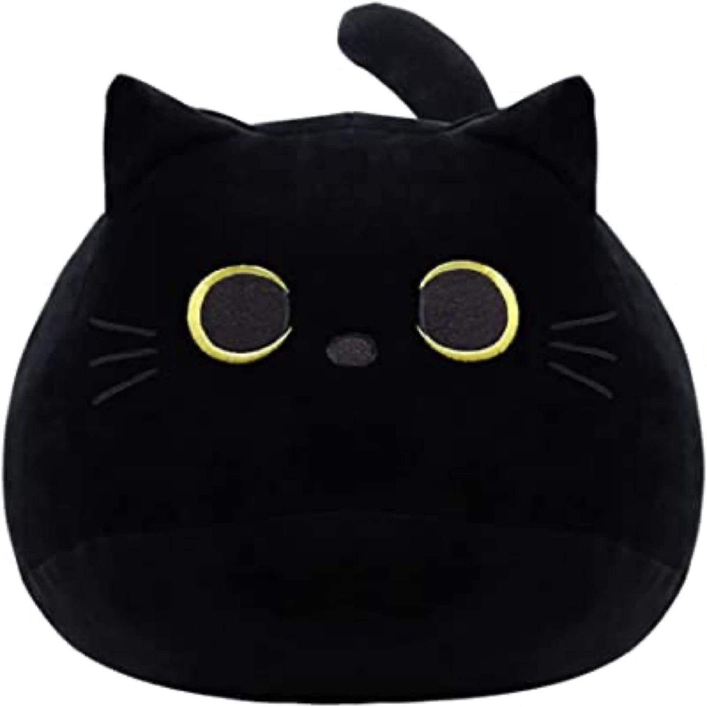WeBingo Black Cat Plush Toy 16'', Giant Cat Stuffed Animal Plushies Pillow for Girl Boy Kid Adult, Large Big Soft Gift for Birthday Christmas Valentine's Day Home Decor