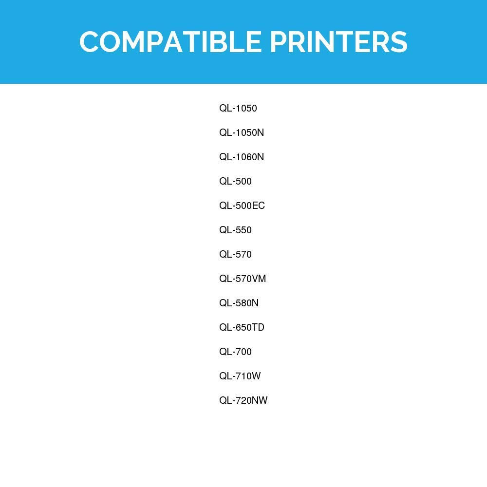 LD Products White Paper Tape Replacement for Brother DK-2205 (2.4 inch x 100 feet, White, 10-Pack) Compatible with P-Touch QL Label Makers 1050, 1050N, 1060N, 500, 550, 570, 570VM, 580N, 650TD, 700