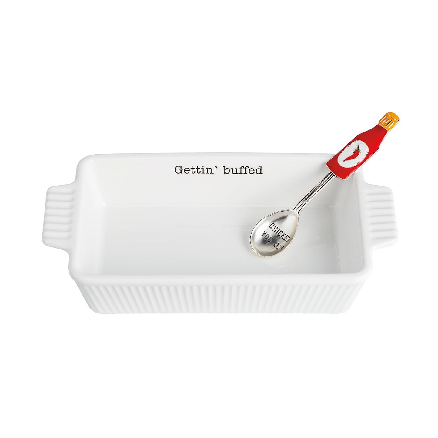 Mud Pie Buffalo Chicken Dip Baker and Serving Spoon Set