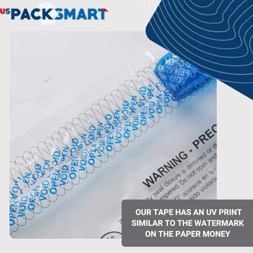 USPACKSMART 12”x16" Opaque Plastic Deposit Bags with Security Tape Tamper Evident - Secure Bank Deposits, Cash Handling, & Currency Transport | Self-Sealing Tape with Hidden Graphics | 100-Pack