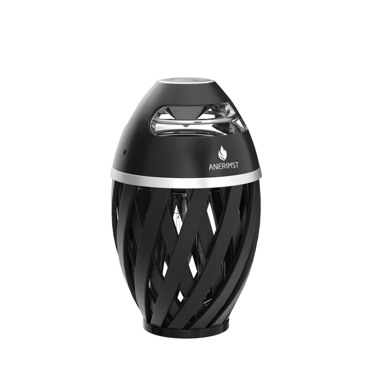ANERIMST Outdoor Bluetooth Speakers, Waterproof Wireless Speakers with Torch Flame Light, Cool Gadgets for Men Women, LED Lantern for Gardening Camping Patio Hot Tub, 2 Pack (Black)