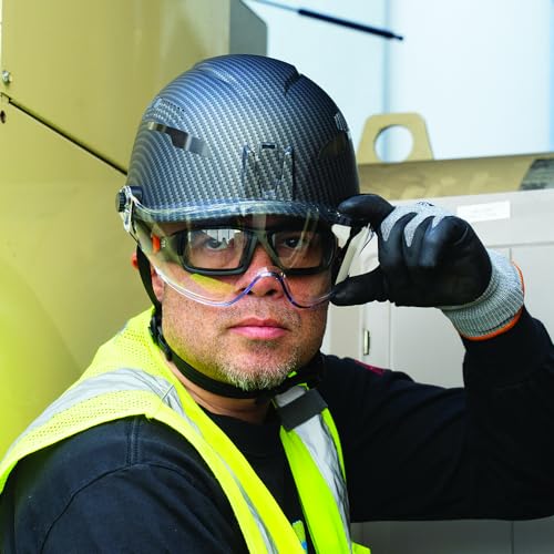 Klein Tools 60516 Safety Helmet, Vented Class C Safety Hard Hat, Removable Chin Strap, Premium KARBN Pattern, Adjustable Vents
