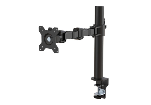 Amazon Basics Single Computer Monitor Stand with Tilt and Rotation, Height Adjustable VESA Desk Arm Mount, Steel, 30 inches, Black