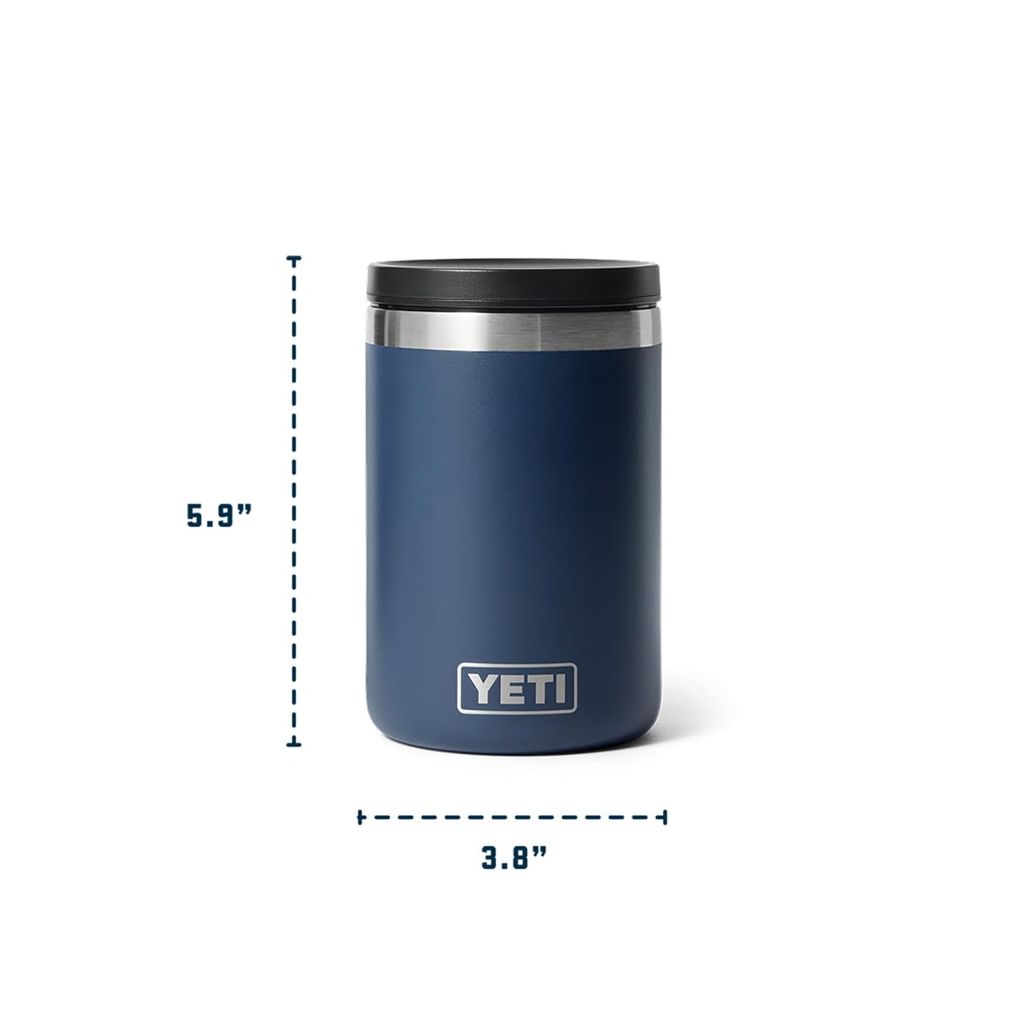YETI Rambler 16 oz Food Jar, Vacuum Insulated, Stainless Steel, With Airtight Lid, Navy