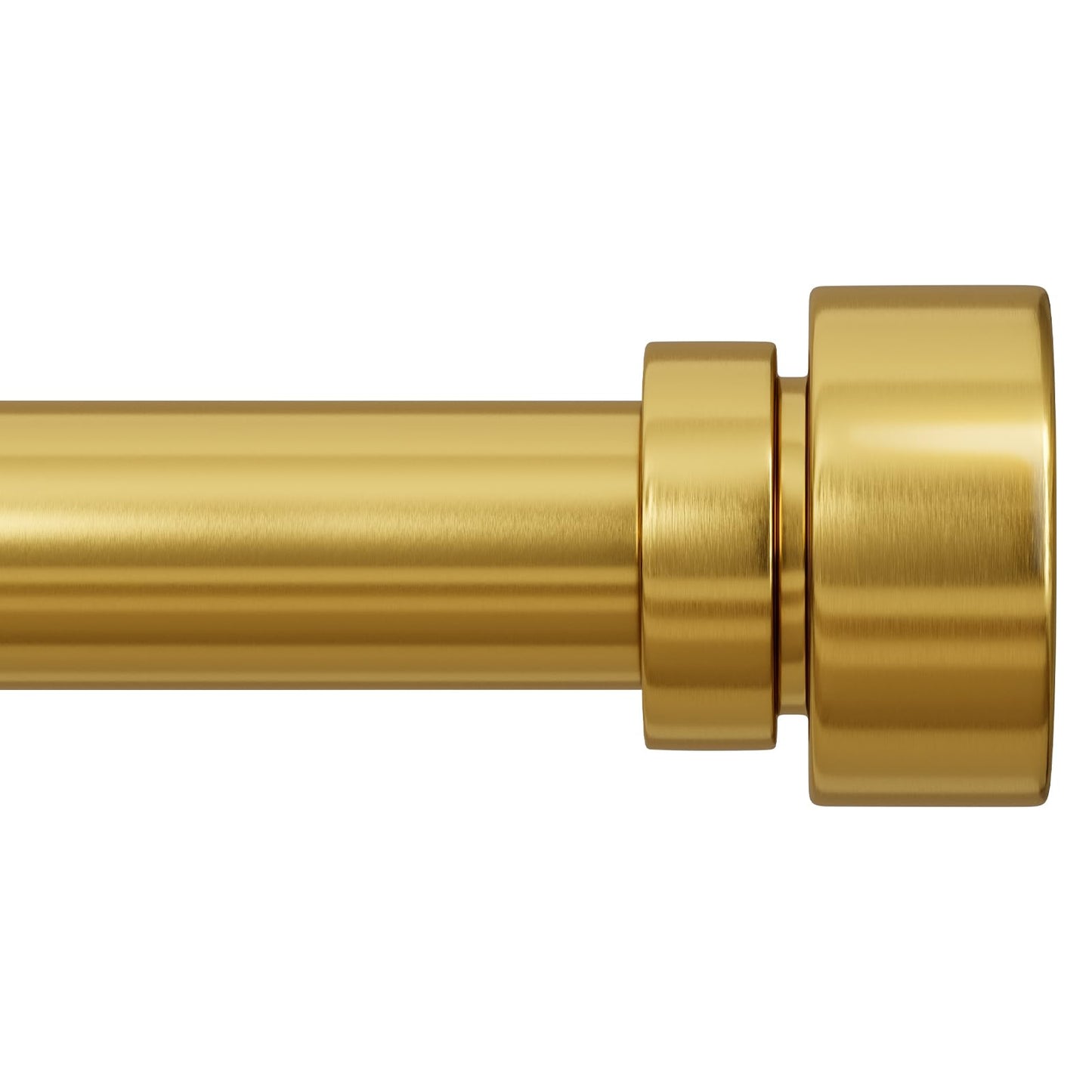 Oneach Heavy Duty Curtain Rods for Windows 72 to 144 Inch, 1 Inch Brass Gold Curtain Rod, Adjustable Length Rod with Metal Finials, Modern Decorative for Bedroom Kitchen Living Room