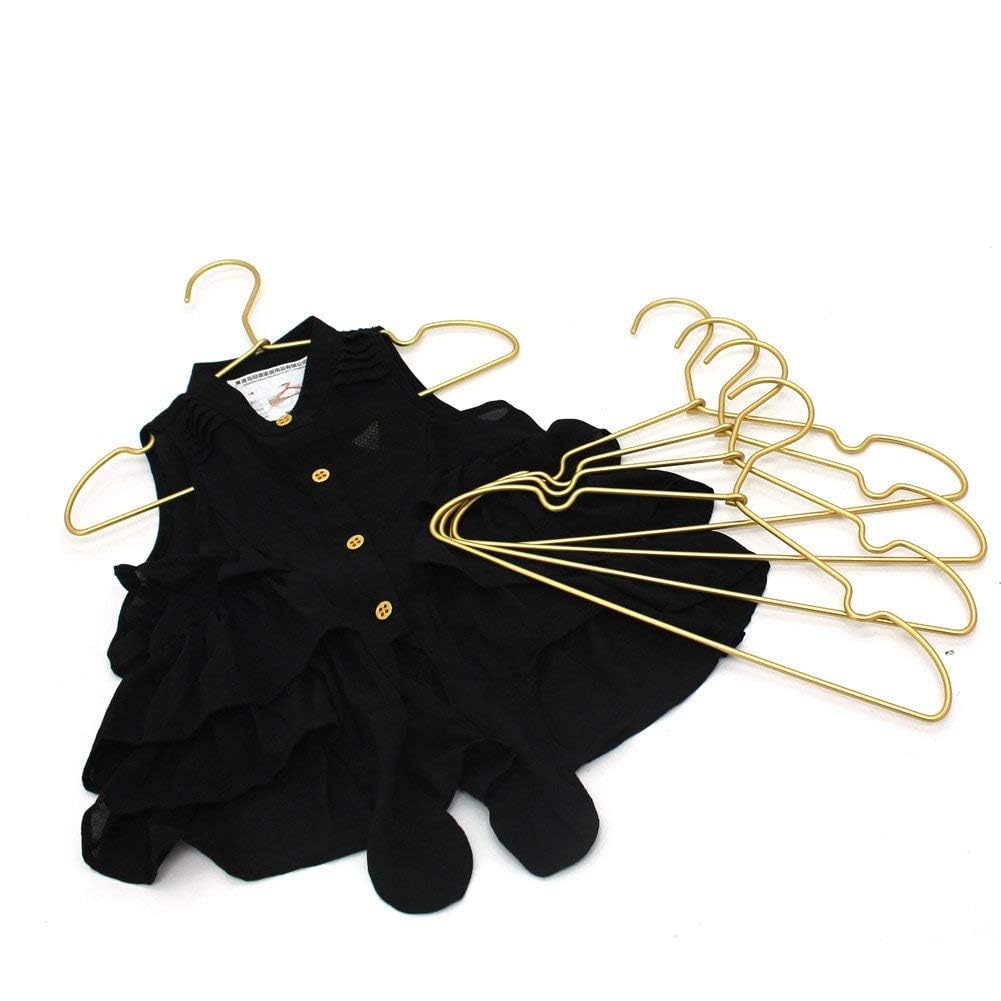 Koobay 12.6” Matte Gold Metal Kids Baby Hangers, 60Pack, Non Slip Suit for Coated Wire Children Clothes Hangers Closet Storage, Retail Display,Space Saving for Toddler Coats Infant Hangers