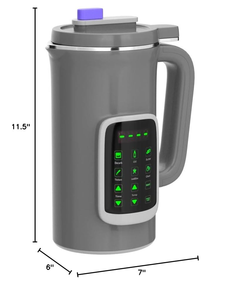 2 in 1 Decarboxylator and Infuser, Butter Machine, Oil Infuser Machine, Gummy Maker, Mess-Free, Easy to Use, 6 Presets, Adjustable Temperature & Time, Includes Strainer – EdiWhip 2.0