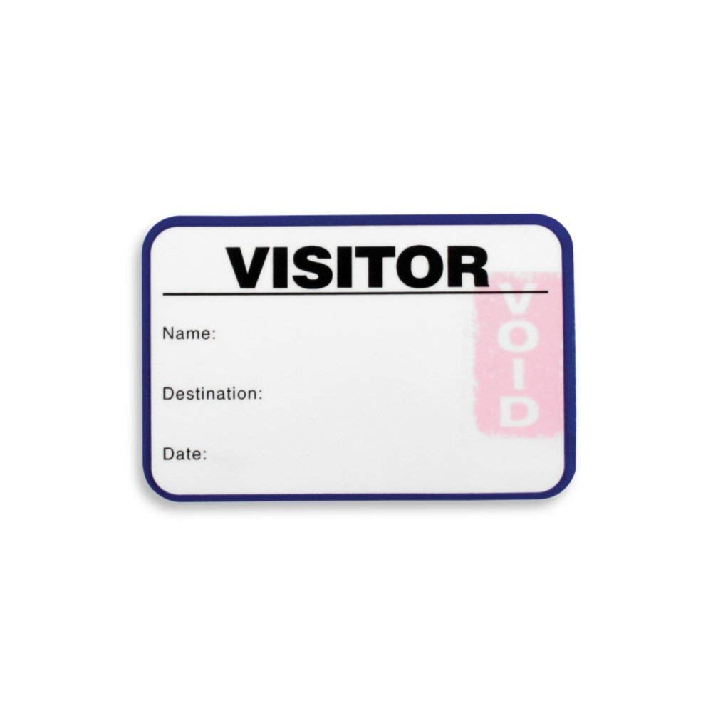 Visitor Log Book, Spiral-Bound Self Expiring Visitor Badges, Guest Register Book, Carbon Copy - 200 Badges