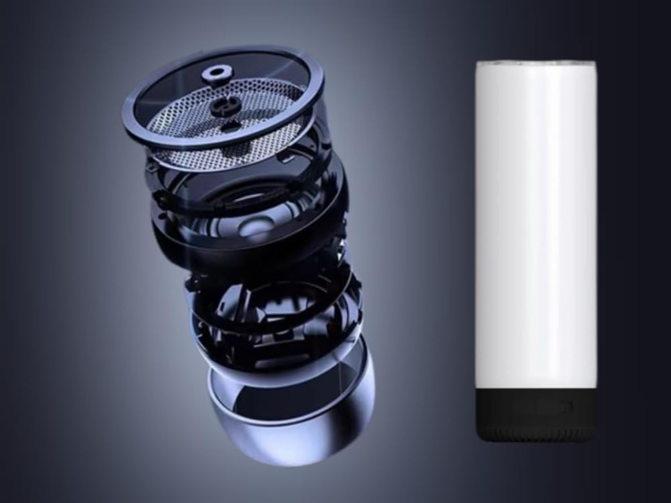 HAYINS 5Pack 20 oz Buletooth Sublimation Printed Speaker Tumbler Straight Skinny Double Wall With Lid (Black 5pcs)