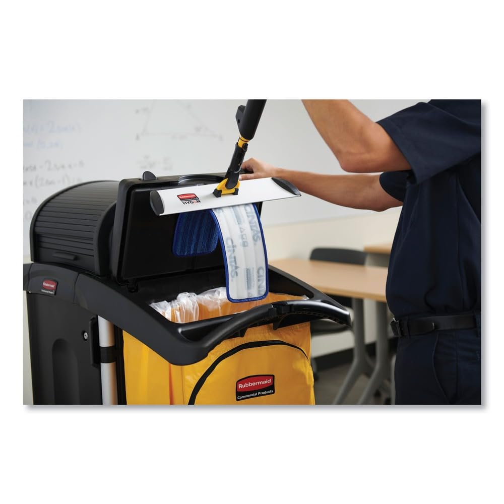 Rubbermaid Commercial High Capacity Vinyl Janitorial Cleaning Cart Bag Waste/Trash/Laundry/Linen Collection for Restraurant/Café/Office/School/Motel/Facility 34 Gallon Yellow