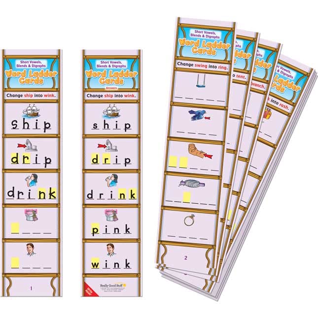 Really Good Stuff Word Ladder Card Sets