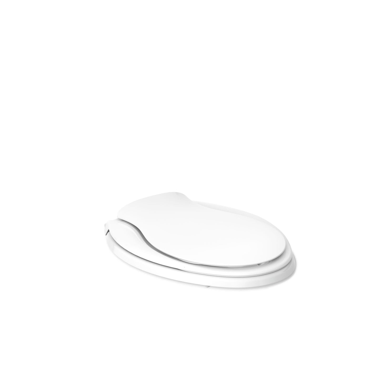 KOHLER K4732-RL-0 Transitions Elongated Toilet Seat Closed-Front with Integrated Child-Size Seat, Quiet-Close, and Grip-Tight Bumpers, White