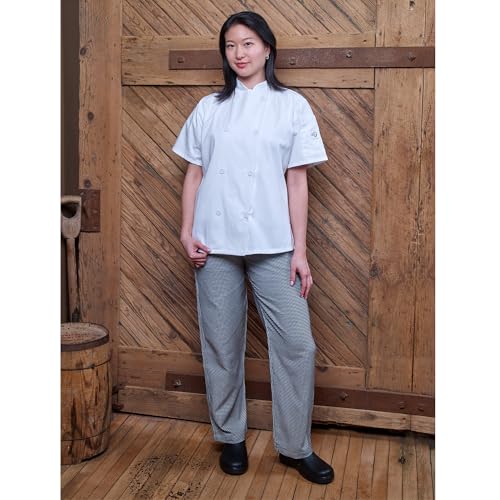 Mercer Culinary Unisex Adult Traditional Neck Chefs-jackets, White, Medium US