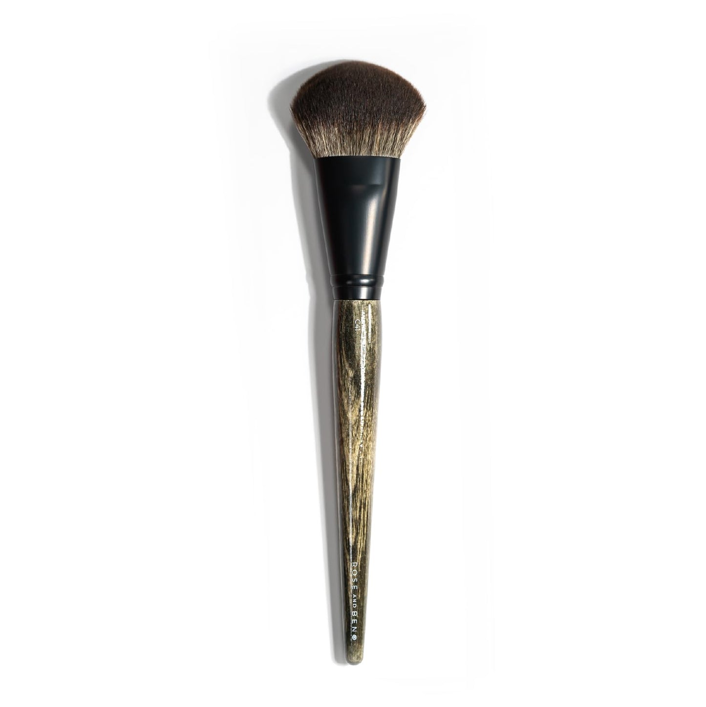Rose and Ben Beauty C41 Blush Brush | Professional Brush for Flawless Makeup Application | Angled Non-Shedding & Cruelty-Free for Pressed, Powder, & Cream Cosmetics