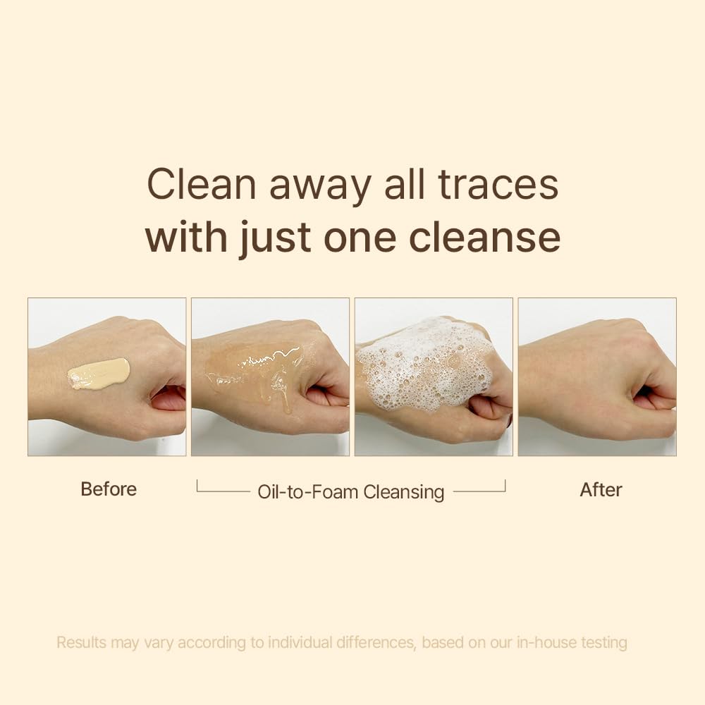 STEAMBASE Manuka Honey Glow Oil to Foam Cleanser | Daily Makeup Remover and Cleanser, Hydrating Foaming Face Wash for Dry Skin, Double Cleanse | Korean Facial Oil Cleanser, 7.27 fl oz